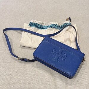 Tory Burch Royal Blue Leather Crossbody